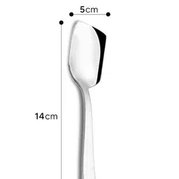 haniza Ice-Cream Spoon, Set of 12, 14cm Stainless Steel Ice-cream Spoon, Sugar Spoon, Sugar Spoon, Ice Tea Spoon, Cream Spoon Set image 2
