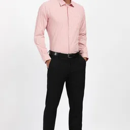 peter england Men Slim Fit Black Polyester Trousers image 2