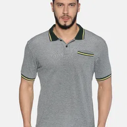 urgear Men Solid Polo Neck Pure Cotton Dark Green T-Shirt-picture-20