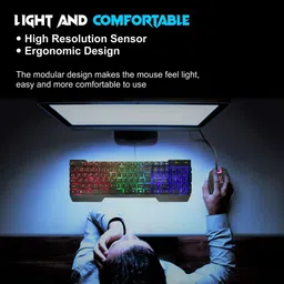 RPM Euro Games Premium Gaming Mouse 6 Buttons 4 Color RGB Lights 4 DPI Levels For Laptop, PC Wired Ambidextrous Optical Gaming Mouse image 5