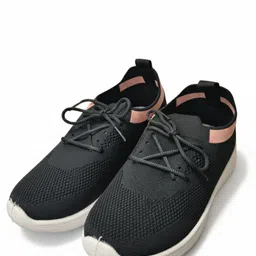 own pasko Ownpasko Lightweight Air-Cushion S Breathable Knitted Sneakers (Black Peach ) Slip On Sneakers For Women image 1