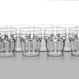slikvita (Pack of 8) ice glass Plastic UNBREAKABLE Water Glasses Glass Set Water/Juice Glass-picture-24