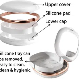 elqorax Retainer & Denture Case | Slim Magnetic Mouth Guard Box with Mirror (Blue) image 3