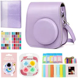 Zenko Mini 11 Purple Case Camera Bag with Album, stickers, frames and filter accessories Camera Bag-image-56