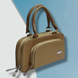 inzisaim Beige Women Hand-held Bag Stylish Handbag & Ladies Designer Purse For Women image 2