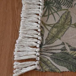 inside styles Green Abstract Cotton 34x21 Inches Handmade Door Mat image 4