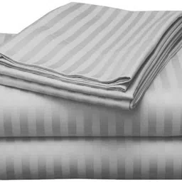royal lush 300 TC Cotton Single Striped Flat Bedsheet image 2