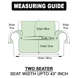 Navy Blue Solids Polyester 2 Seater Sofa Cover by Dream Care image 3