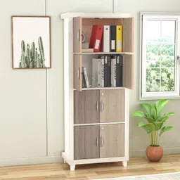flipkart perfect homes Nova 5-Compartment Organizer Wardrbe with Doors Engineered Wood Close Book Shelf-picture-12