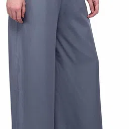 nypa Women Flared Grey Viscose Rayon Trousers image 3