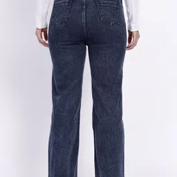 highten Women Straight Fit High Rise Black Jeans image 2