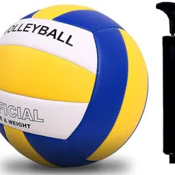vital sports club Official Size & Weight Soft PU Leather Volleyball for Indoor & Outdoor With Pump Volleyball - Size: 5 image 4