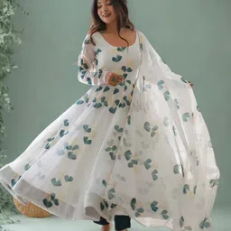 granthi creation Printed Georgette Stitched Anarkali Gown-picture-45