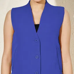 brinns Solid Women Waistcoat image 4