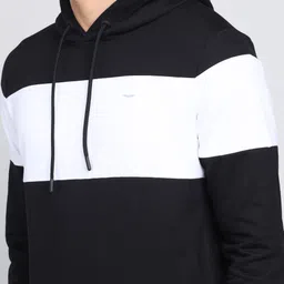 park avenue Men Full Sleeve Color Block Hooded Sweatshirt image 5
