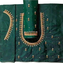 the zivaa Unstitched Art Silk Blouse Material Embellished-picture-24