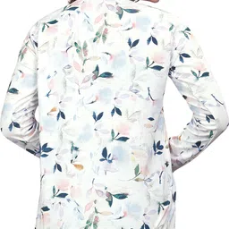 vghc fashion Women Printed Round Neck Polyester White T-Shirt image 2