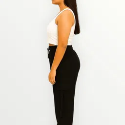 epicdesigns Women Comfort Fit Black Pure Cotton Trousers-picture-21