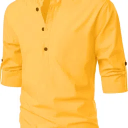 lirmo Men Solid Pure Cotton Straight Kurta-picture-19