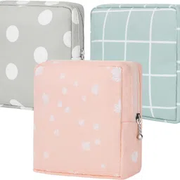 pinkmpire Women Blue, Silver, Orange Cosmetic Bag-picture-23