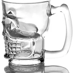 flexus SKULL BEER MUG Glass Beer Mug image 2