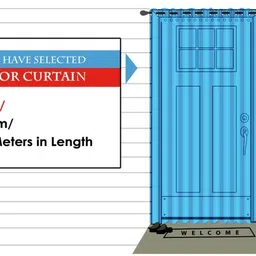 ville style 214 cm (7 ft) Polyester Semi Transparent Door Curtain (Pack Of 2) image 4