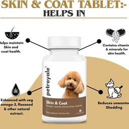 petroyale Dog Growth Powder , Dog Skin and Coat tablets For Dog Skin, Fur, Hair, Dog Food Pet Health Supplements image 4