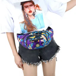 KRAPTICK Waist Bag For Men - Stylish Fanny Pack, Hip Bag, Travel Money Belt ( Purple) Waist Bag-image-21