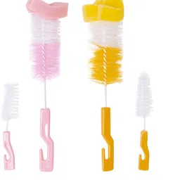 Twist And Turn Pink And Orange 2 Bottle And 2 Nipple Cleaning Brush Set of 4-image-42