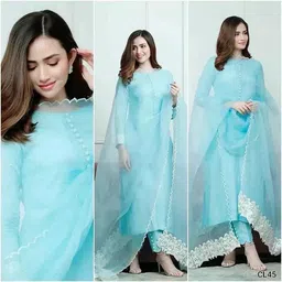 aatvi Women Cotton Blend Kurta Pant Attached Dupatta Set image 2