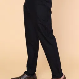 w & g Mens Black Cotton Pant Style Elasticated Pyjama With Pockets Men Pyjama image 3