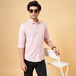 byford by pantaloons Men Slim Fit Self Design Casual Shirt-picture-11