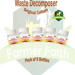 Waste Decomposer 5 Bottles | Wdc Organic Bio Waste for Agriculture, Gardening Potting Mixture-image-2