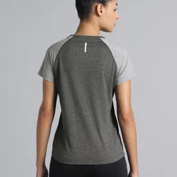 cult Women Colorblock Round Neck Polyester Grey T-Shirt image 5