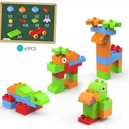 Building Blocks Learning Educational Toy for Kids Puzzle Shape 60 Pcs-image-4