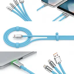 NEXREGY 3-in-1 Cable 1 m 3 in 1 Multi USB Cable Multiple USB Phone Cable Charging Cable Fast Charging Cord Compatible with Most Smart Phones image 2