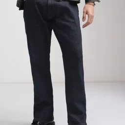 highlander Men Regular Mid Rise Dark Blue Jeans-picture-10