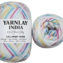 yarnlay india Lollipop Acrylic Yarn – 100g / 320m – Soft Knitting Yarn for Scarves & Caps-picture-20