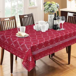 Polyester 6 Seater Geometric Table Cover-image-68