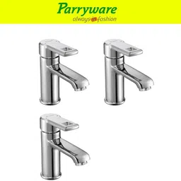 parryware Vista single lever basin mixer Tap for Wash Basin set of 3 pic 357 Basin Mixer Faucet image 1