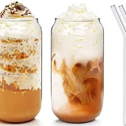 tinsuhg Glass Sipper Tumbler with Straw for Green Tea Glass Coffee Mug-picture-14