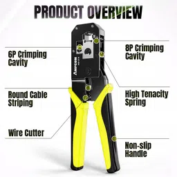 civon Rj45, Rj11 Cat5e/cat6 LAN 2 in 1 Modular Crimping Tool Networking Cat5 Cat6e Lan Cable Crimper Crimping Tool Manual Crimper image 5