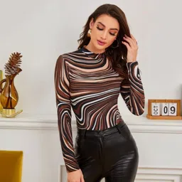 dream beauty fashion Casual Regular Sleeves Printed Women Multicolor Top-picture-10