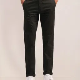 u.s. polo assn. Men Slim Fit Black Pure Cotton Trousers-picture-17