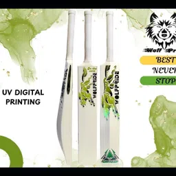 wolf pride WP Green Sticker Green Grip Black Plastic Cricket Bat No8 for All Age-w110_PK431 PVC/Plastic Cricket Bat For 15+ Yrs-picture-10