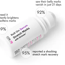 Cos-IQ Stretch Marks Removal Roll-On Serum with Striover and Retinol, Scar Removal, Uneven Skin Tone, All Skin Types (40ml x 2) image 5