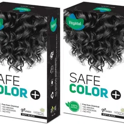 vegetal Semi Permanent Hair Color [Soft Black] Pure Natural includes Henna & Indigo , Soft Black ( 100 gm x 2 )-picture-39