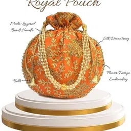 daily deals Women Orange Potli image 5