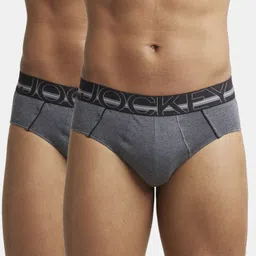 jockey Pack of 2 US14 Super Combed Cotton Solid Men Brief image 1