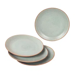 aakriti art creations Desert Sand Brown Ceramic (Set of 4) Dinner Plates image 3